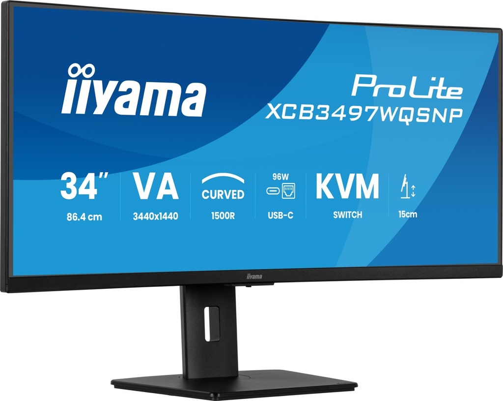 iiyama ProLite XCB3497WQSNP-B1 - LED monitor - curved - 34" - HDR